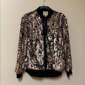 Silence and Noise 2 way Sequin bomber jacket